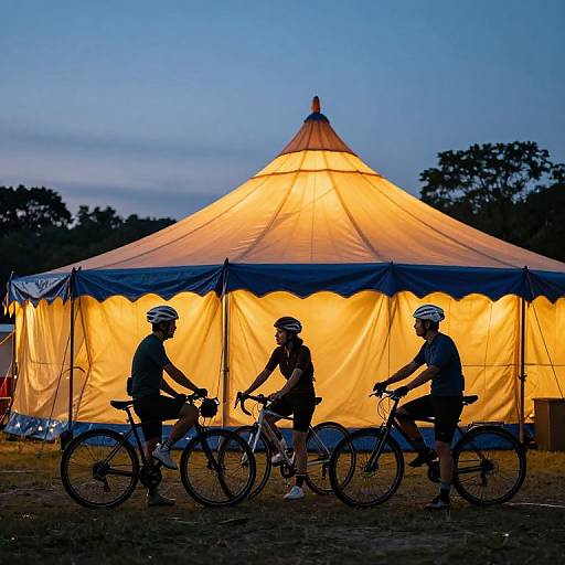 Warm Circus Tent with Twilight Cyclists