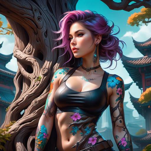 Floral Tattoo Fantasy by Ancient Tree Floral Tattoo Fantasy by Ancient Tree