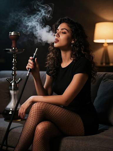 Cinematic Shisha Portrait at Night