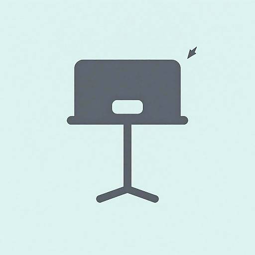 Minimalist Music Stand Silhouette