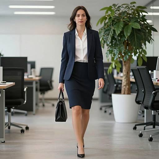 Business Woman Walking in Office