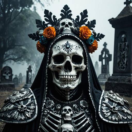 Male Lich in Skeletal Armor with Dia de los Muertos Theme