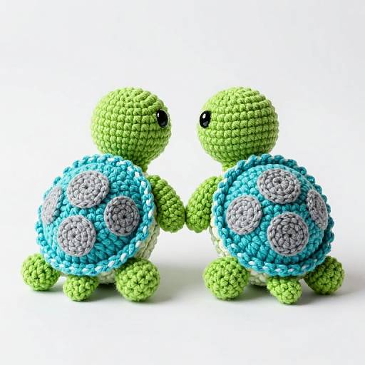 Charming Crocheted Turtles Duo