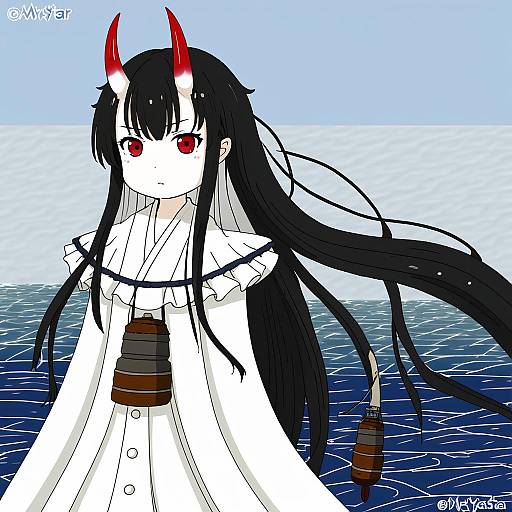 Illustration of Anchorage water oni, kantai collection in the style of Mitya