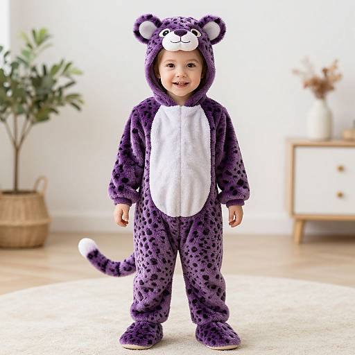 Purple Leopard Print Child Costume