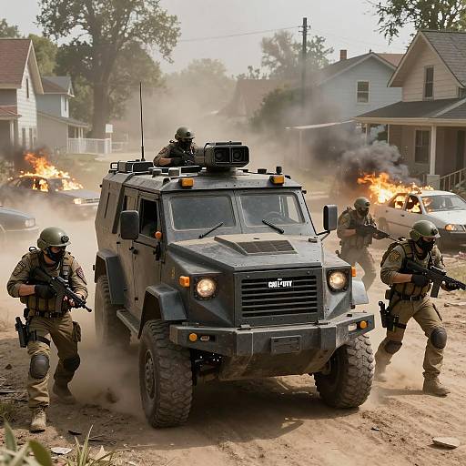 Intense Armored Convoy in Hot Zone