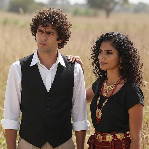 Concern and Calm in a Sunlit Field