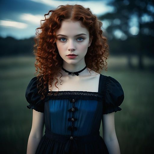 Gothic Portrait of a Mysterious Girl Gothic Portrait of a Mysterious Girl