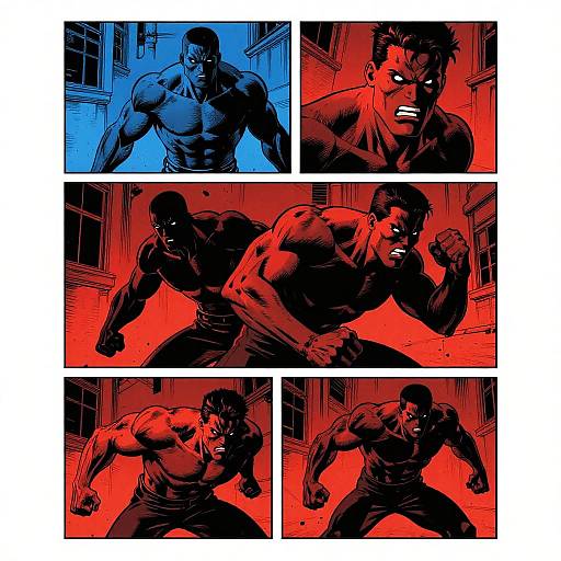 Graphic Novel Bully Scene Illustration