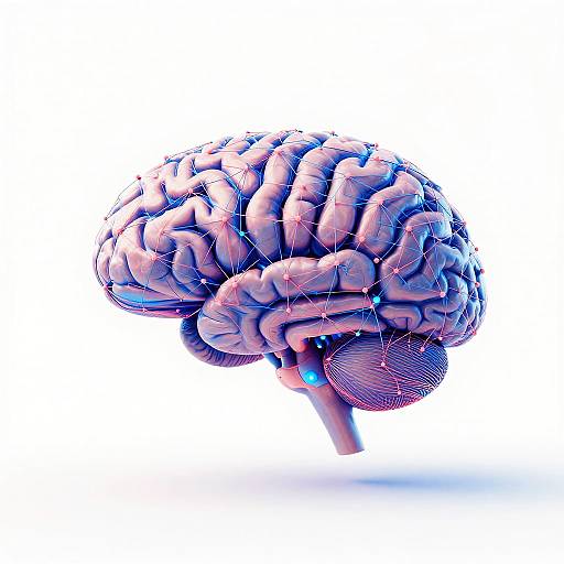 Neon Brain Network Visualization