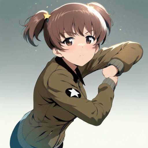 Illustration of Alisa (girls und panzer), girls und panzer in the style of Yana (nekoarashi)