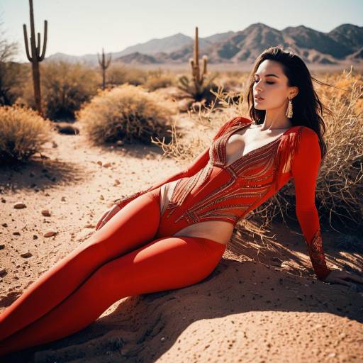 Glamorous Desert Fashion Model Scene
