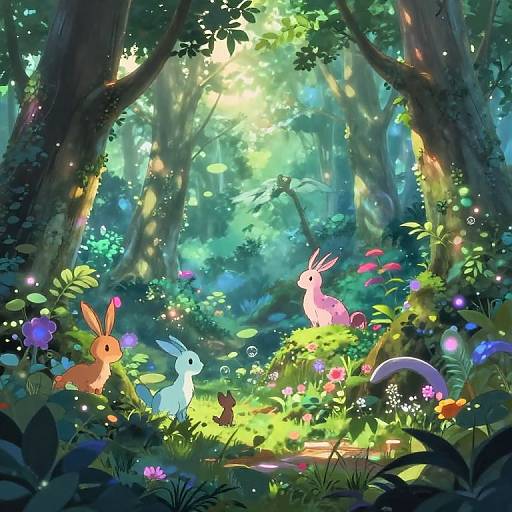 Ethereal Fantasy Forest Scene