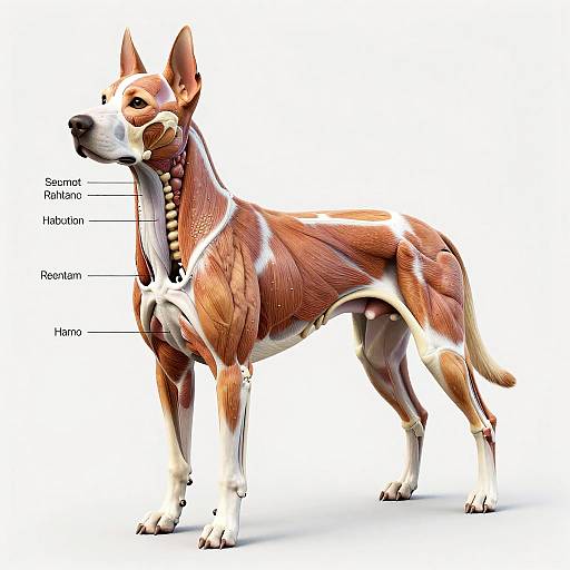 Detailed Dog Anatomy Illustration