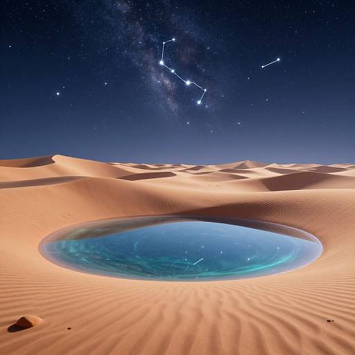 Ethereal Cyberpunk Desert Nightscape