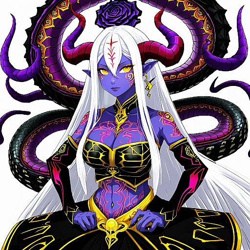 Illustration of Alipheese fateburn xvi, mon-musu quest! in the style of Sixten