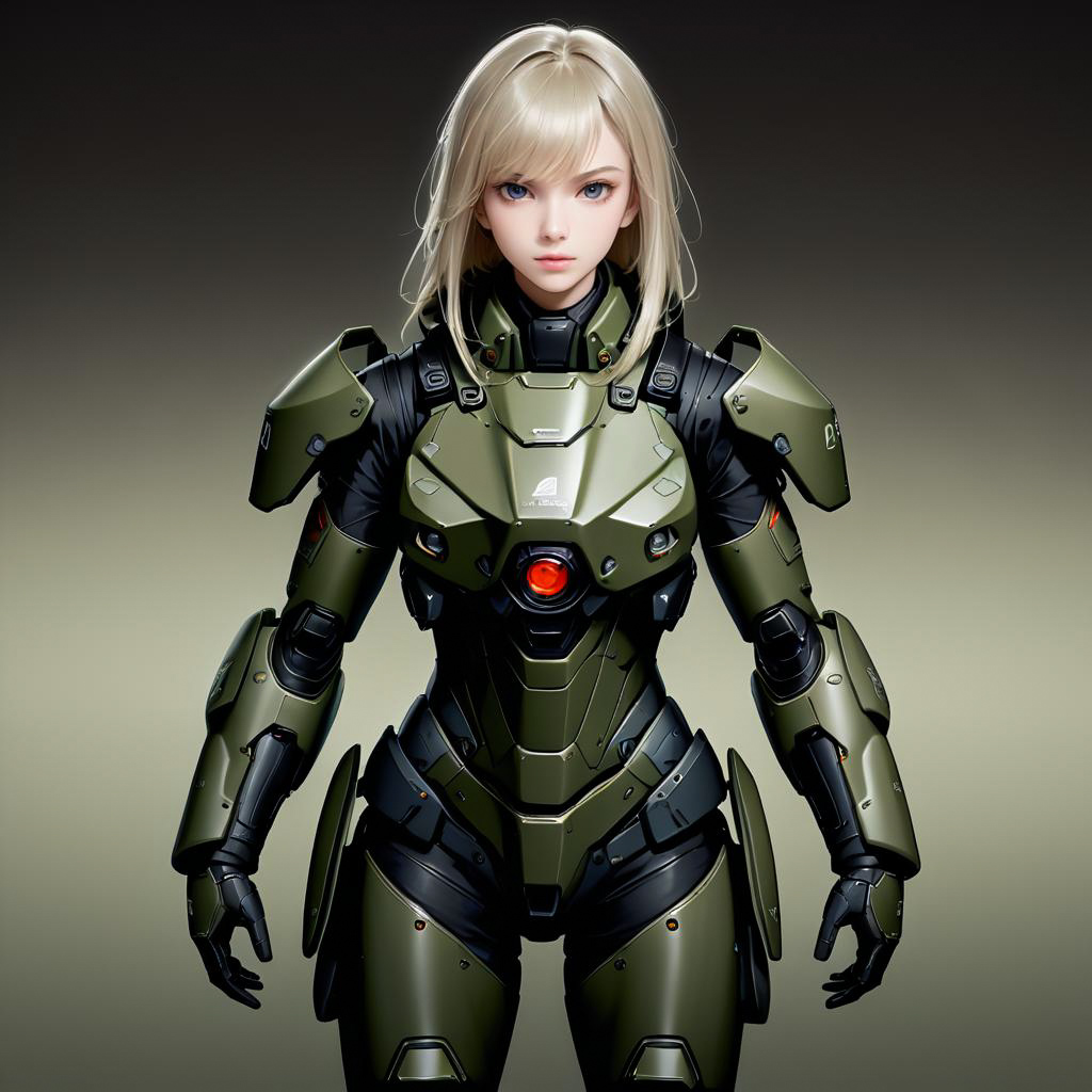 High-Tech Battle Suit Woman in Mocha