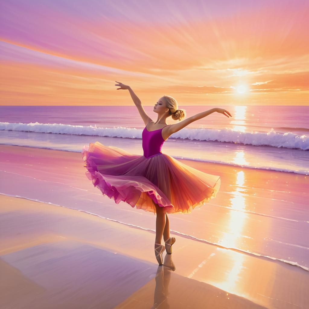 Tranquil Ballerina at Sunset Beach