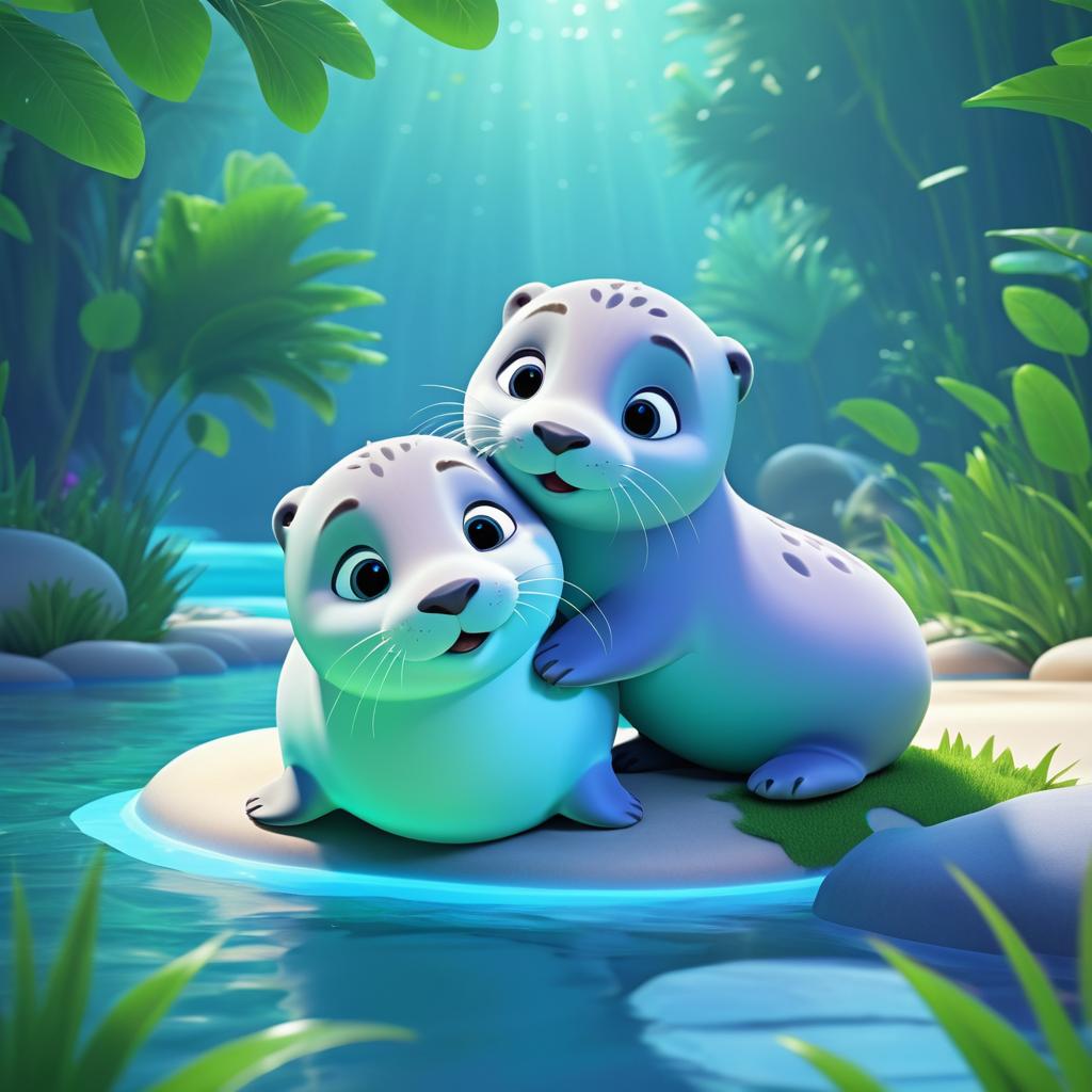 Heartwarming 3D Pixar Animation of Seal Family