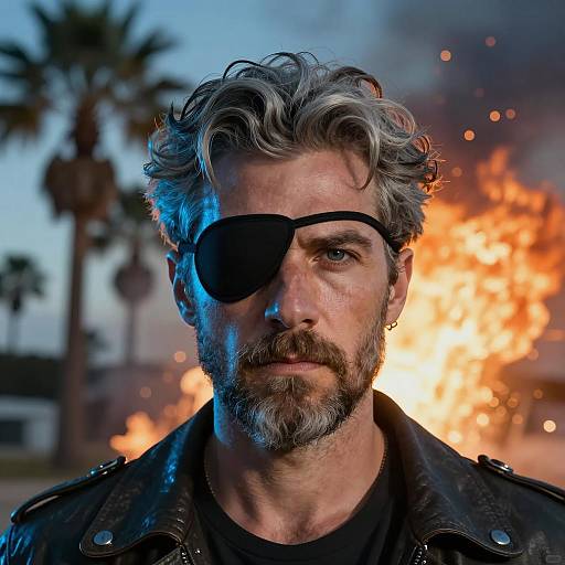 Dramatic Portrait of a Mysterious Man