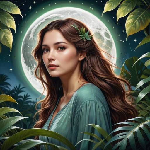 Mystical Woman Under the Moonlight