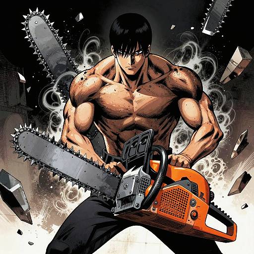 Chainsaw Man Dark Transformation Panel