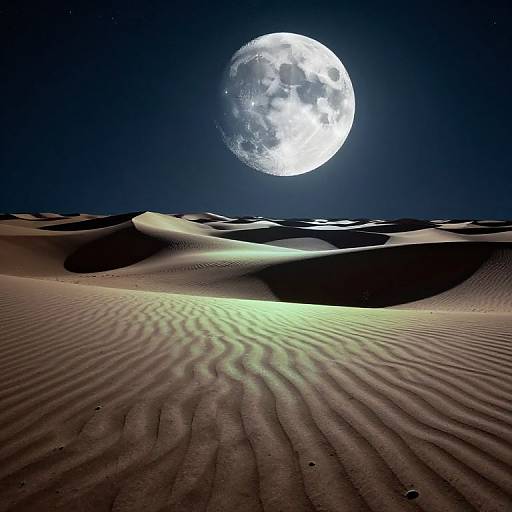 Ethereal Moonlit Desert Dunes
