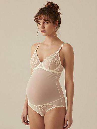Vintage Maternity Lingerie Portrait Photography