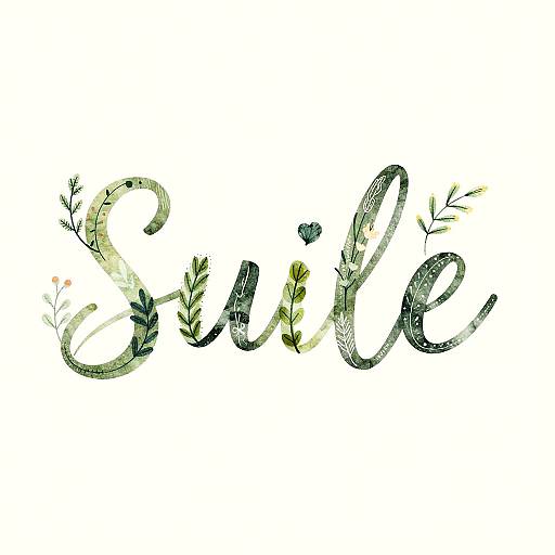 Organic Hand-Drawn Floral Typography