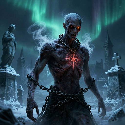 Frozen Revenant Bound by Arcane Chains