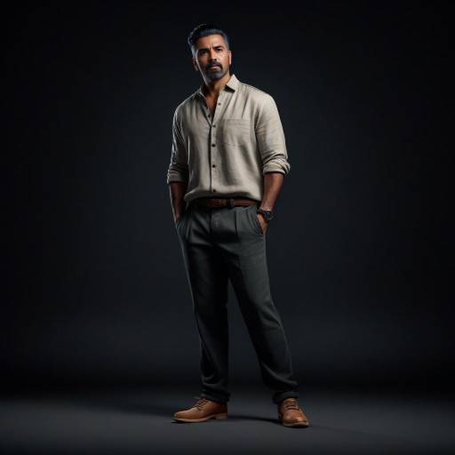 Charismatic Latino Male in Edgy Fashion