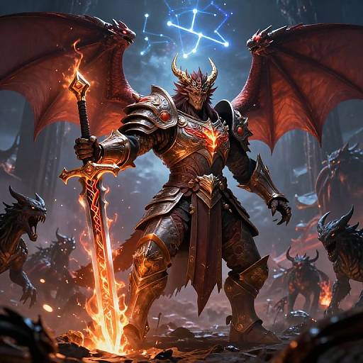 Fierce Dragonborn Paladin of Bahamut