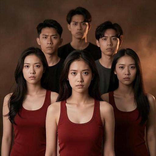 Intense Portrait of Six Individuals