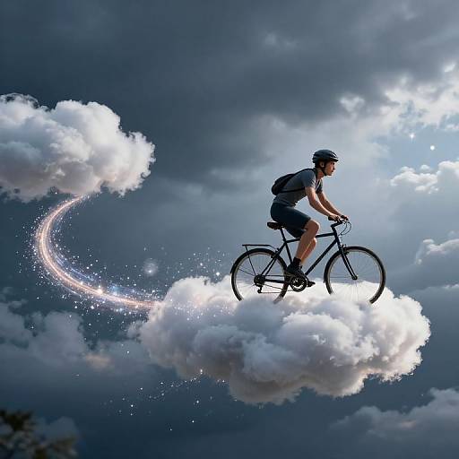 Self-Riding Bicycles on Stardust Clouds