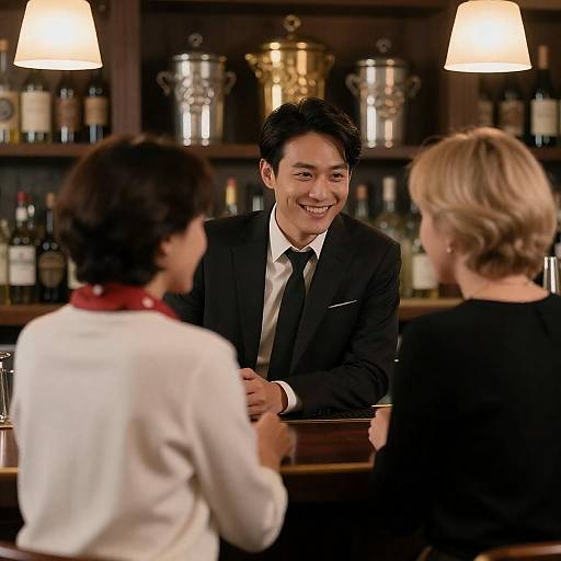 Social Evening at the Elegant Bar