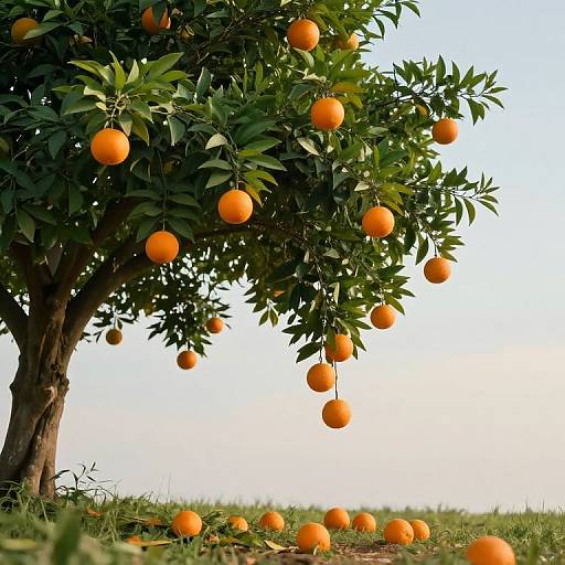 Surreal Upside-Down Orange Tree
