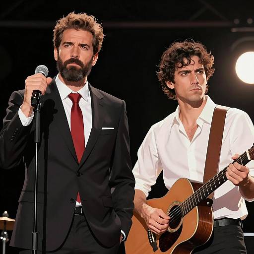 Dynamic Stage Duo: Concert Illustration