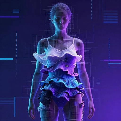 Abstract AI Clothing Layers Peel