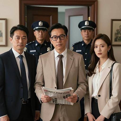 Indoor Gathering of Four Diverse Individuals