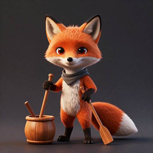 Ultra-Realistic Chibi Fox 3D Model