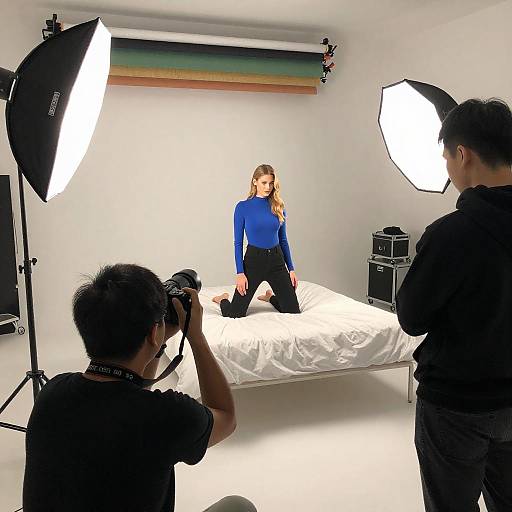 Studio Photoshoot with Blonde Model