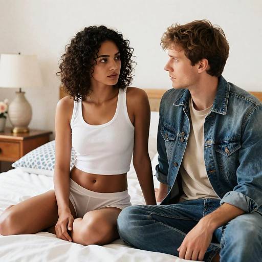 Emotional Connection on a Bed