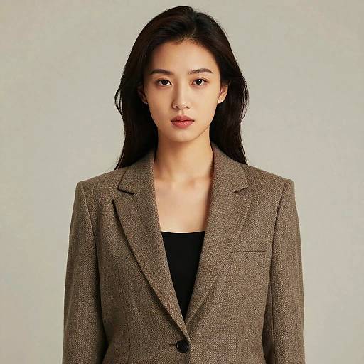 Confident woman in tailored blazer