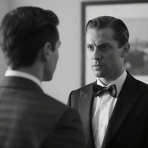 Elegant Formal Portrait in Black and White