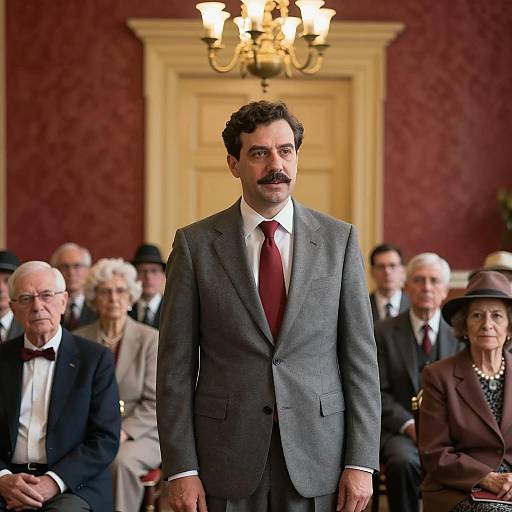 Confident Speaker in Elegant Setting