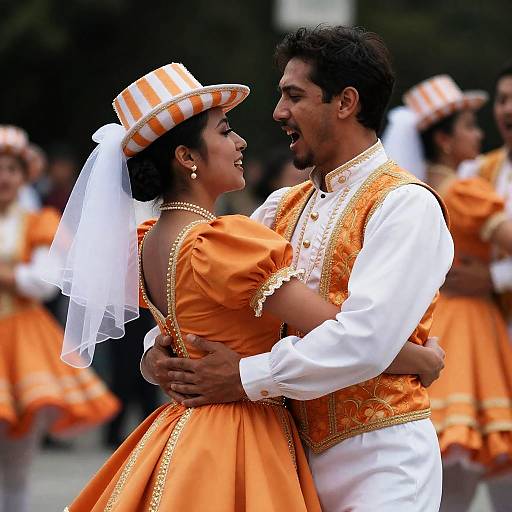 Emotional Dance in Vibrant Costumes