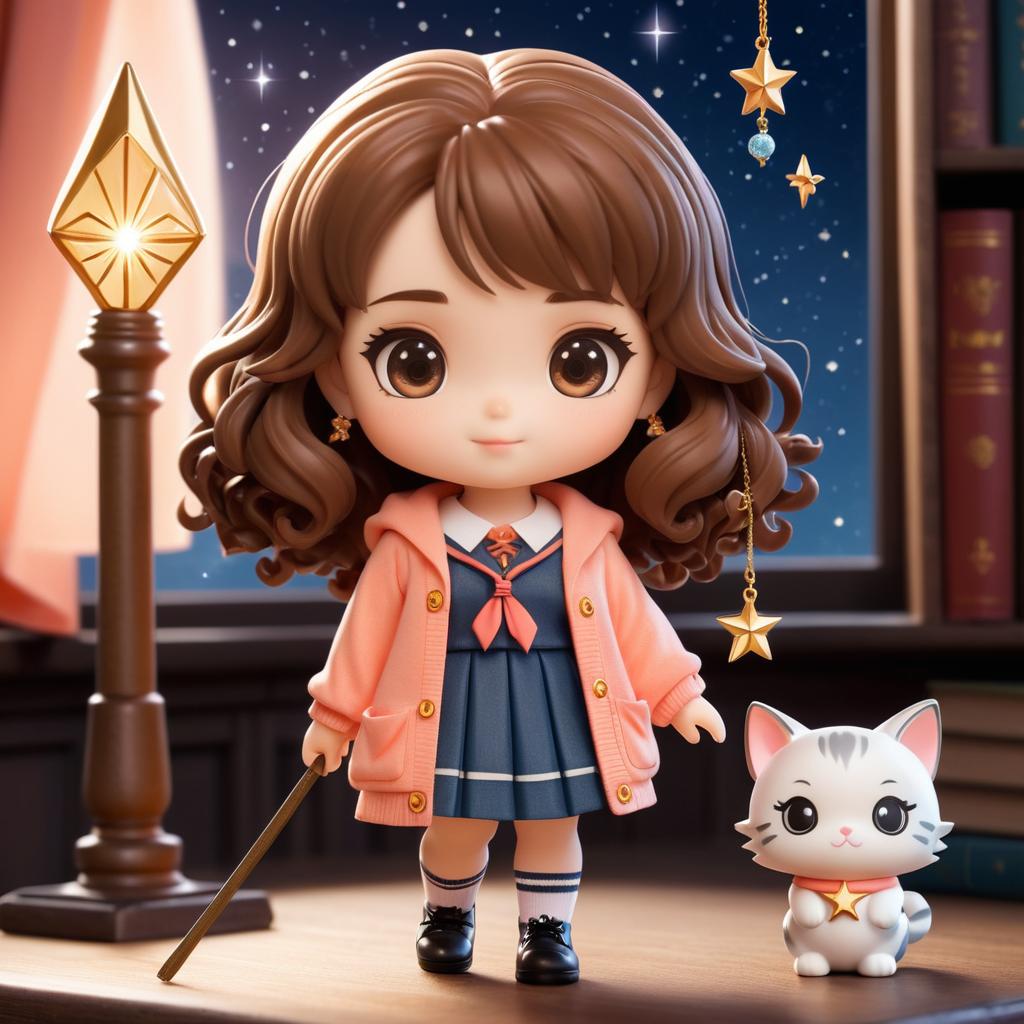 Chibi Hermione Granger with Magical Charm