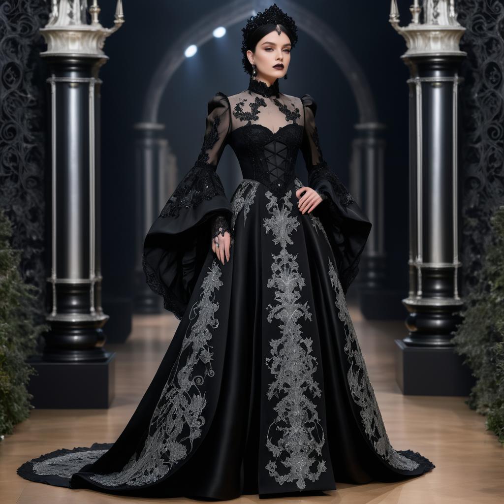 Gothic Victorian Elegance Outfit Design