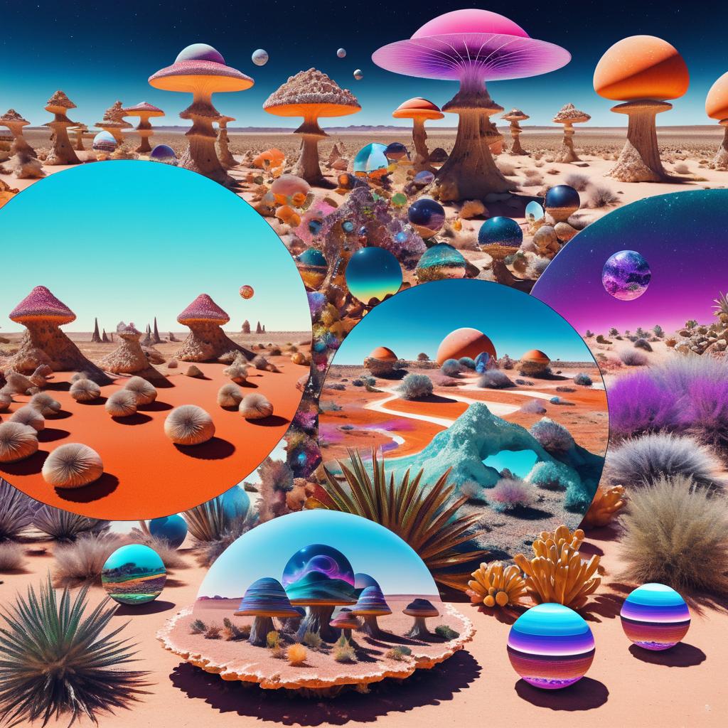 Surreal Psychedelic Landscape Collage Art