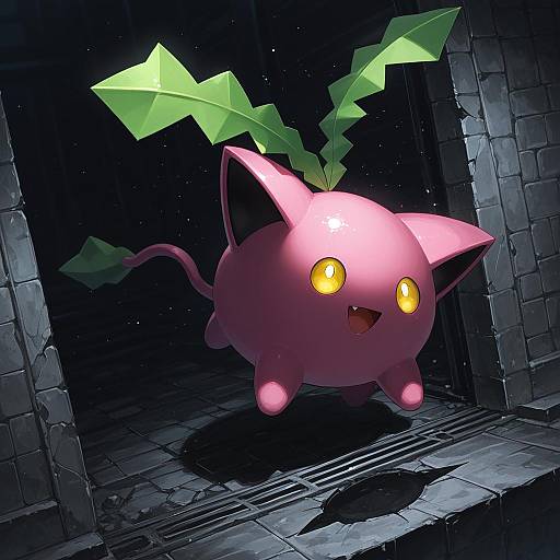 Illustration of Hoppip, pokemon in the style of Yamanokami eaka